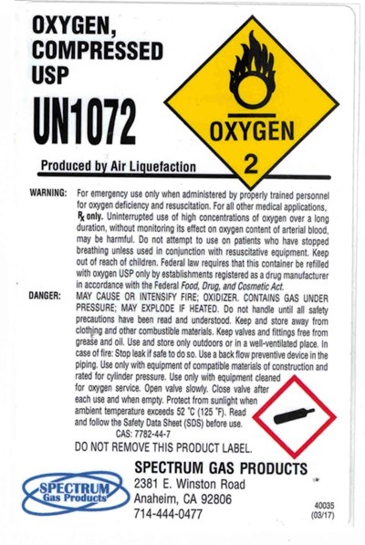 Spectrun Bodylabel (Spectrum Oxygen Compressed Sw Body)